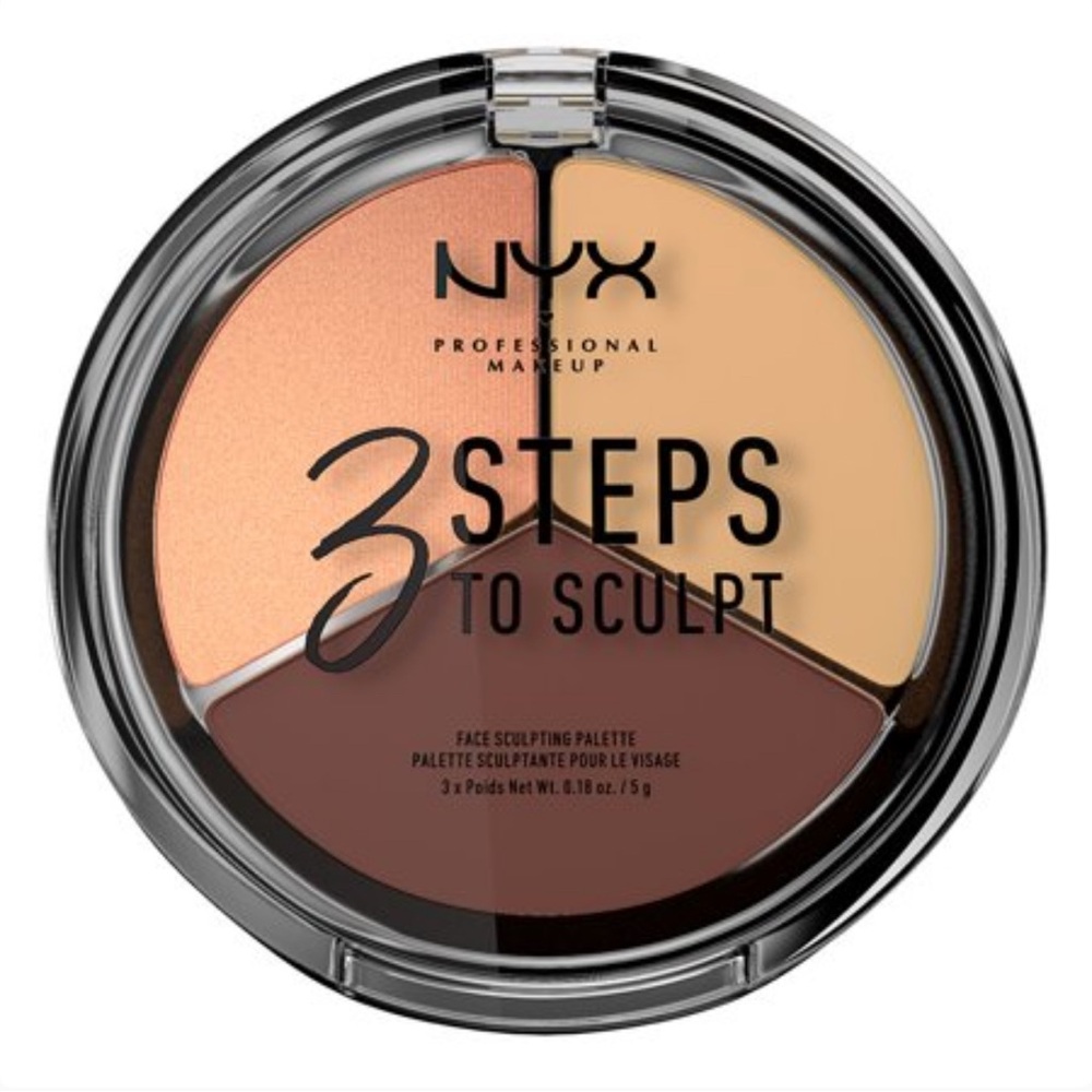 NYX 3 Steps to Sculpt Face Palette - Tan, Brown, Cream
